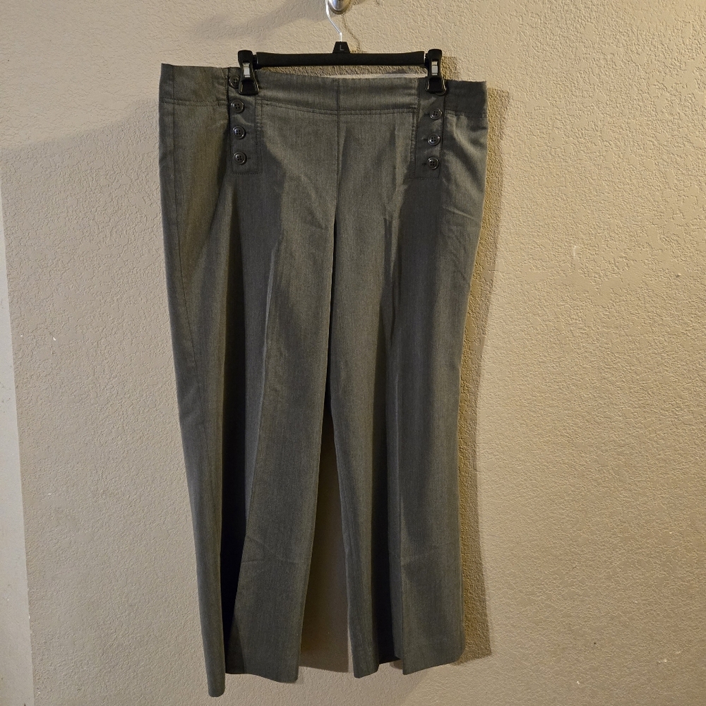 Larry‎ Levine Stretch Womens Gray Sailor Style Dress Pants Trousers Size 16